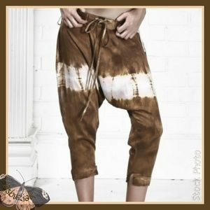 One Teaspoon Tie Dye Harem Pants with Tapered Legs